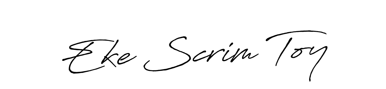 Antro_Vectra_Bolder is a professional signature style that is perfect for those who want to add a touch of class to their signature. It is also a great choice for those who want to make their signature more unique. Get Eke Scrim Toy name to fancy signature for free. Eke Scrim Toy signature style 7 images and pictures png