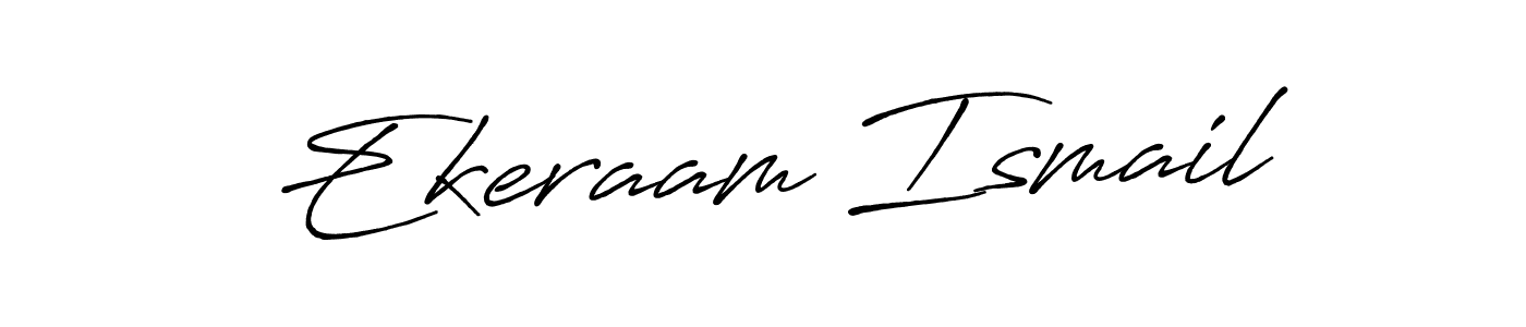 Ekeraam Ismail stylish signature style. Best Handwritten Sign (Antro_Vectra_Bolder) for my name. Handwritten Signature Collection Ideas for my name Ekeraam Ismail. Ekeraam Ismail signature style 7 images and pictures png