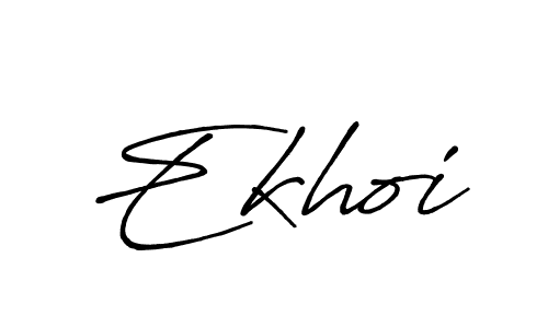 You should practise on your own different ways (Antro_Vectra_Bolder) to write your name (Ekhoi) in signature. don't let someone else do it for you. Ekhoi signature style 7 images and pictures png