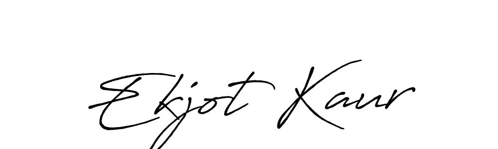 Create a beautiful signature design for name Ekjot Kaur. With this signature (Antro_Vectra_Bolder) fonts, you can make a handwritten signature for free. Ekjot Kaur signature style 7 images and pictures png