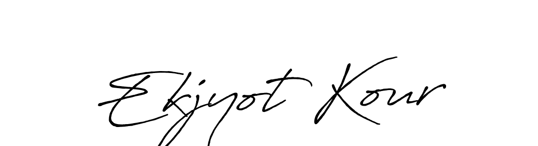 if you are searching for the best signature style for your name Ekjyot Kour. so please give up your signature search. here we have designed multiple signature styles  using Antro_Vectra_Bolder. Ekjyot Kour signature style 7 images and pictures png