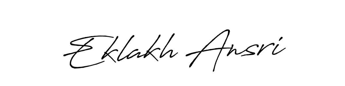 You should practise on your own different ways (Antro_Vectra_Bolder) to write your name (Eklakh Ansri) in signature. don't let someone else do it for you. Eklakh Ansri signature style 7 images and pictures png