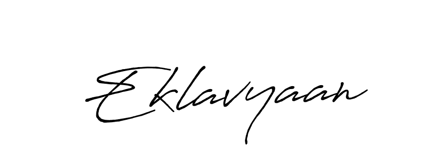 How to make Eklavyaan name signature. Use Antro_Vectra_Bolder style for creating short signs online. This is the latest handwritten sign. Eklavyaan signature style 7 images and pictures png
