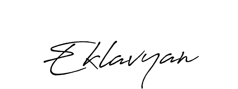 Make a beautiful signature design for name Eklavyan. With this signature (Antro_Vectra_Bolder) style, you can create a handwritten signature for free. Eklavyan signature style 7 images and pictures png