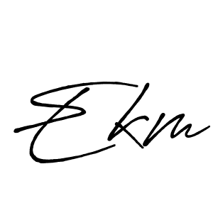 Also You can easily find your signature by using the search form. We will create Ekm name handwritten signature images for you free of cost using Antro_Vectra_Bolder sign style. Ekm signature style 7 images and pictures png