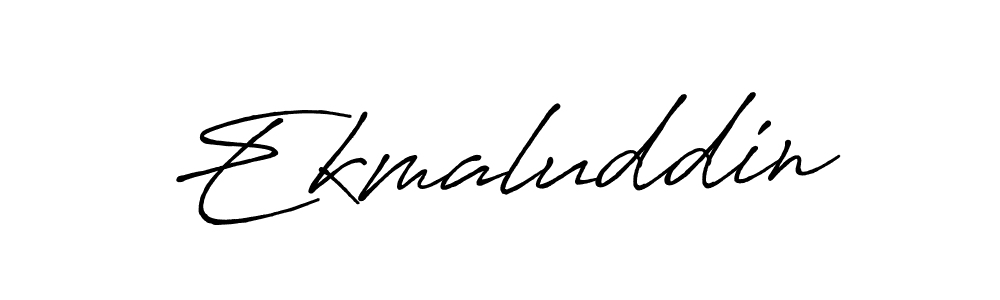 Create a beautiful signature design for name Ekmaluddin. With this signature (Antro_Vectra_Bolder) fonts, you can make a handwritten signature for free. Ekmaluddin signature style 7 images and pictures png