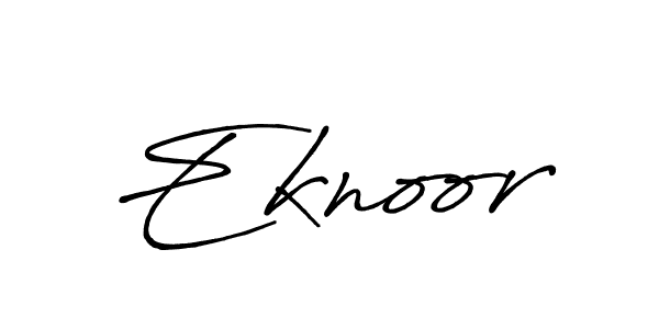 How to make Eknoor name signature. Use Antro_Vectra_Bolder style for creating short signs online. This is the latest handwritten sign. Eknoor signature style 7 images and pictures png