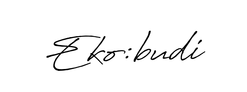 Eko:budi stylish signature style. Best Handwritten Sign (Antro_Vectra_Bolder) for my name. Handwritten Signature Collection Ideas for my name Eko:budi. Eko:budi signature style 7 images and pictures png