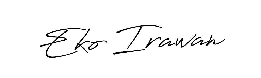 Design your own signature with our free online signature maker. With this signature software, you can create a handwritten (Antro_Vectra_Bolder) signature for name Eko Irawan. Eko Irawan signature style 7 images and pictures png