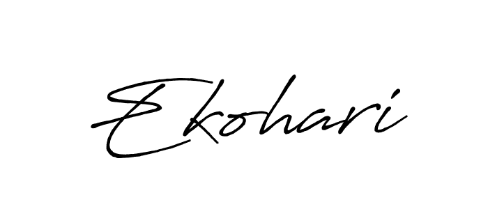 The best way (Antro_Vectra_Bolder) to make a short signature is to pick only two or three words in your name. The name Ekohari include a total of six letters. For converting this name. Ekohari signature style 7 images and pictures png