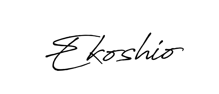 if you are searching for the best signature style for your name Ekoshio. so please give up your signature search. here we have designed multiple signature styles  using Antro_Vectra_Bolder. Ekoshio signature style 7 images and pictures png
