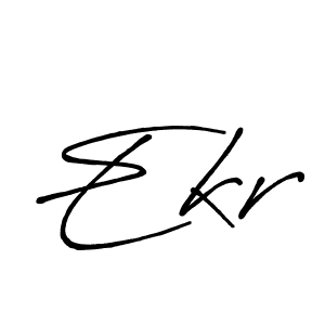 Make a beautiful signature design for name Ekr. With this signature (Antro_Vectra_Bolder) style, you can create a handwritten signature for free. Ekr signature style 7 images and pictures png