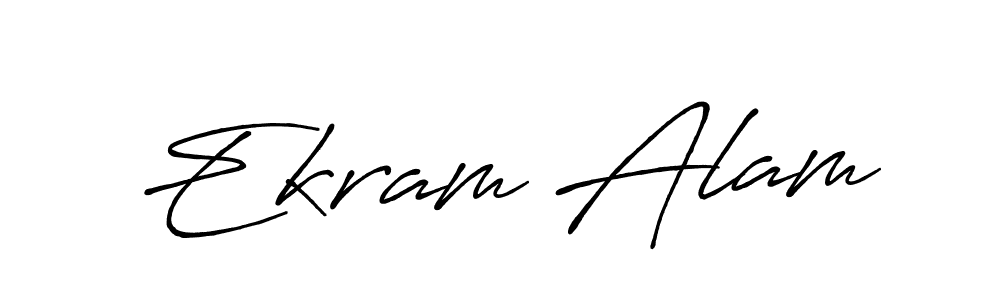 Create a beautiful signature design for name Ekram Alam. With this signature (Antro_Vectra_Bolder) fonts, you can make a handwritten signature for free. Ekram Alam signature style 7 images and pictures png