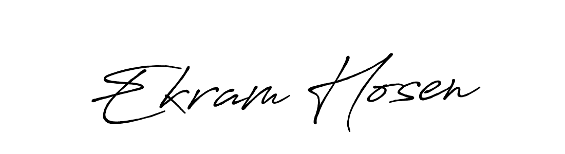 Use a signature maker to create a handwritten signature online. With this signature software, you can design (Antro_Vectra_Bolder) your own signature for name Ekram Hosen. Ekram Hosen signature style 7 images and pictures png