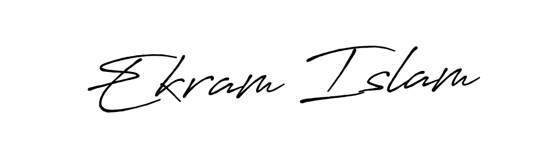 Also we have Ekram Islam name is the best signature style. Create professional handwritten signature collection using Antro_Vectra_Bolder autograph style. Ekram Islam signature style 7 images and pictures png