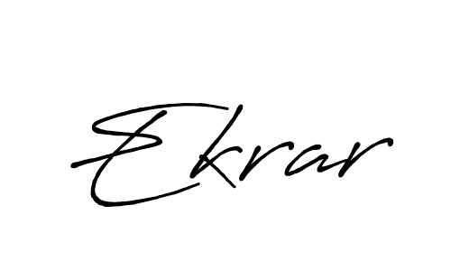 How to make Ekrar name signature. Use Antro_Vectra_Bolder style for creating short signs online. This is the latest handwritten sign. Ekrar signature style 7 images and pictures png