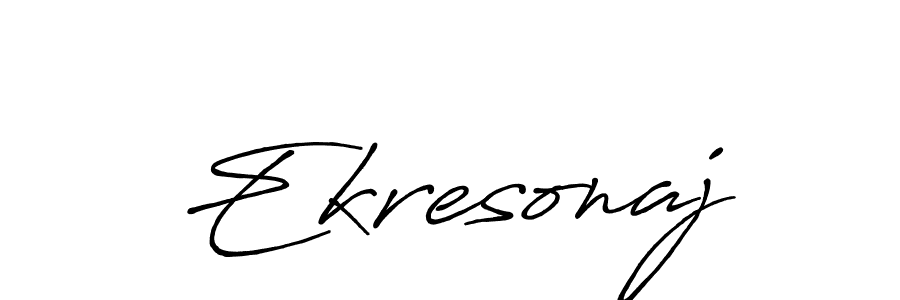 Use a signature maker to create a handwritten signature online. With this signature software, you can design (Antro_Vectra_Bolder) your own signature for name Ekresonaj. Ekresonaj signature style 7 images and pictures png
