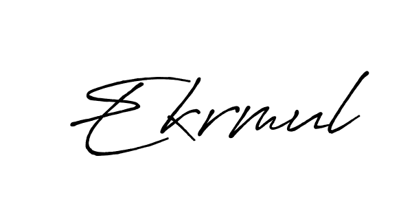 Also we have Ekrmul name is the best signature style. Create professional handwritten signature collection using Antro_Vectra_Bolder autograph style. Ekrmul signature style 7 images and pictures png