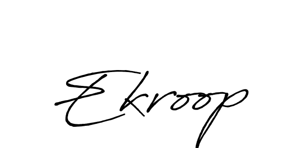 How to make Ekroop signature? Antro_Vectra_Bolder is a professional autograph style. Create handwritten signature for Ekroop name. Ekroop signature style 7 images and pictures png
