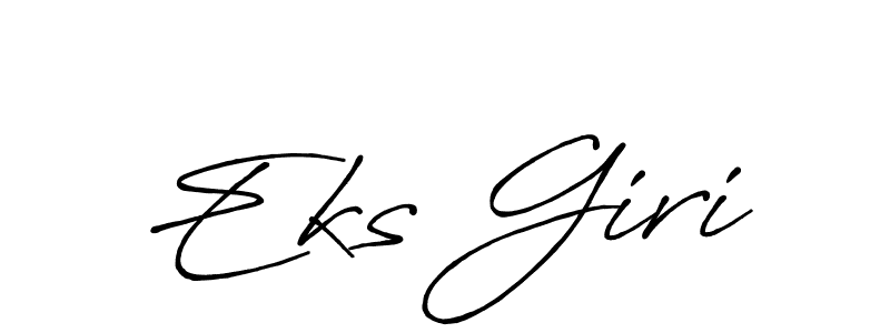 if you are searching for the best signature style for your name Eks Giri. so please give up your signature search. here we have designed multiple signature styles  using Antro_Vectra_Bolder. Eks Giri signature style 7 images and pictures png