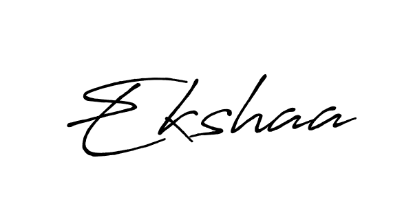 Create a beautiful signature design for name Ekshaa. With this signature (Antro_Vectra_Bolder) fonts, you can make a handwritten signature for free. Ekshaa signature style 7 images and pictures png