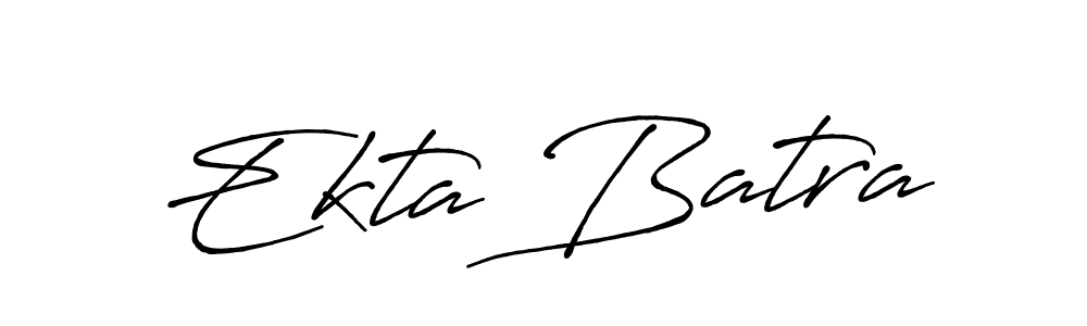 Make a beautiful signature design for name Ekta Batra. With this signature (Antro_Vectra_Bolder) style, you can create a handwritten signature for free. Ekta Batra signature style 7 images and pictures png