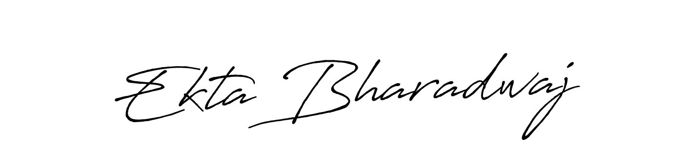 How to make Ekta Bharadwaj signature? Antro_Vectra_Bolder is a professional autograph style. Create handwritten signature for Ekta Bharadwaj name. Ekta Bharadwaj signature style 7 images and pictures png