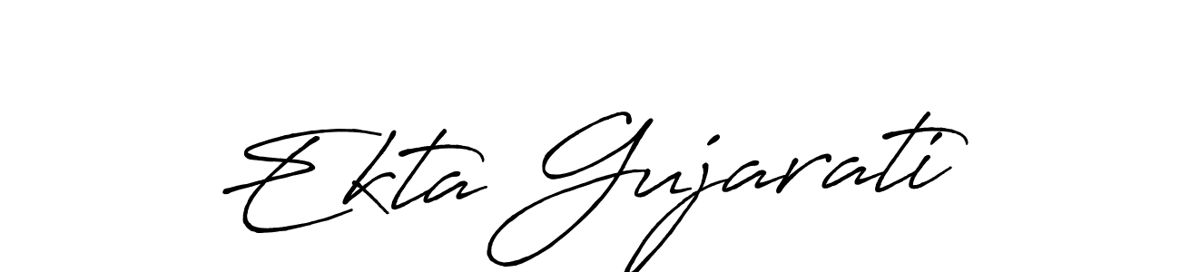 Design your own signature with our free online signature maker. With this signature software, you can create a handwritten (Antro_Vectra_Bolder) signature for name Ekta Gujarati. Ekta Gujarati signature style 7 images and pictures png