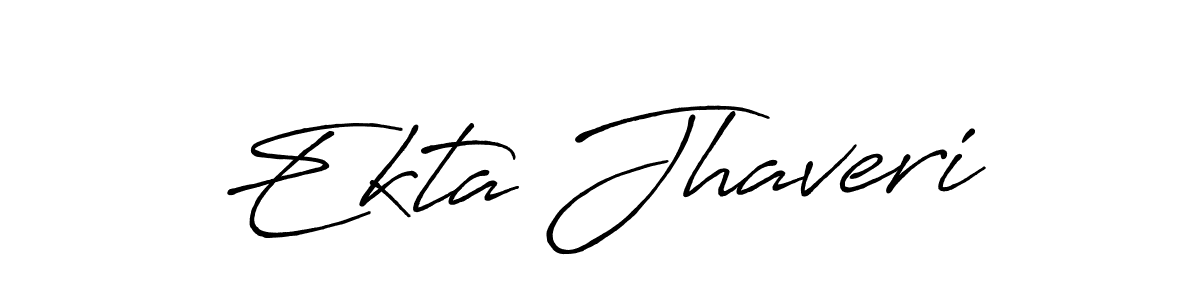 Make a beautiful signature design for name Ekta Jhaveri. With this signature (Antro_Vectra_Bolder) style, you can create a handwritten signature for free. Ekta Jhaveri signature style 7 images and pictures png