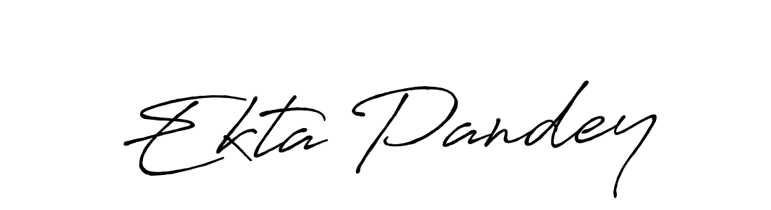 Design your own signature with our free online signature maker. With this signature software, you can create a handwritten (Antro_Vectra_Bolder) signature for name Ekta Pandey. Ekta Pandey signature style 7 images and pictures png