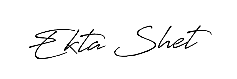 Ekta Shet stylish signature style. Best Handwritten Sign (Antro_Vectra_Bolder) for my name. Handwritten Signature Collection Ideas for my name Ekta Shet. Ekta Shet signature style 7 images and pictures png