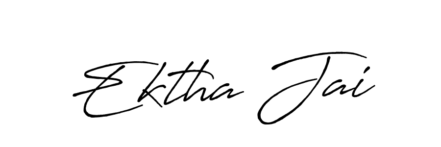 This is the best signature style for the Ektha Jai name. Also you like these signature font (Antro_Vectra_Bolder). Mix name signature. Ektha Jai signature style 7 images and pictures png