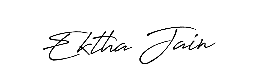 How to make Ektha Jain signature? Antro_Vectra_Bolder is a professional autograph style. Create handwritten signature for Ektha Jain name. Ektha Jain signature style 7 images and pictures png