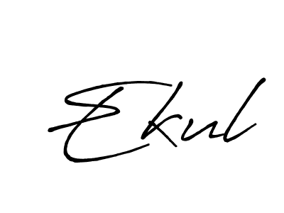 Ekul stylish signature style. Best Handwritten Sign (Antro_Vectra_Bolder) for my name. Handwritten Signature Collection Ideas for my name Ekul. Ekul signature style 7 images and pictures png