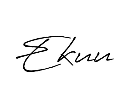 How to make Ekuu name signature. Use Antro_Vectra_Bolder style for creating short signs online. This is the latest handwritten sign. Ekuu signature style 7 images and pictures png