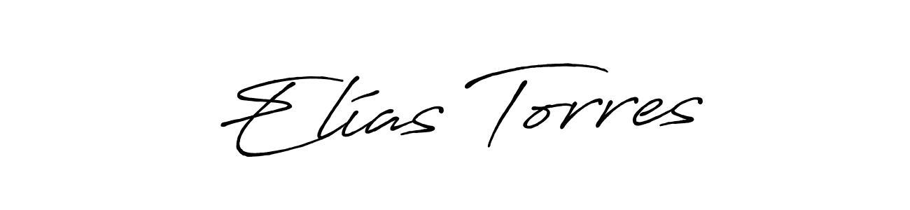 Create a beautiful signature design for name Elías Torres. With this signature (Antro_Vectra_Bolder) fonts, you can make a handwritten signature for free. Elías Torres signature style 7 images and pictures png