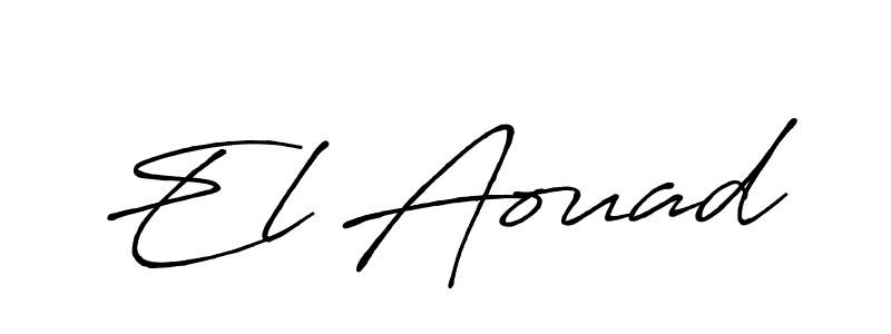 Design your own signature with our free online signature maker. With this signature software, you can create a handwritten (Antro_Vectra_Bolder) signature for name El Aouad. El Aouad signature style 7 images and pictures png