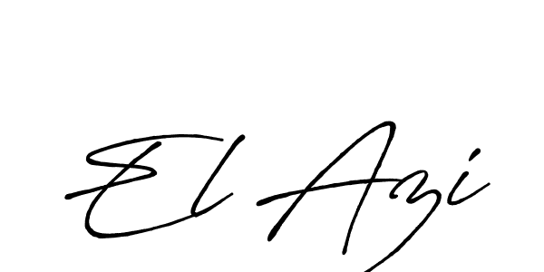 El Azi stylish signature style. Best Handwritten Sign (Antro_Vectra_Bolder) for my name. Handwritten Signature Collection Ideas for my name El Azi. El Azi signature style 7 images and pictures png