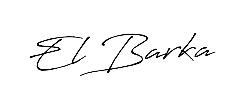How to make El Barka name signature. Use Antro_Vectra_Bolder style for creating short signs online. This is the latest handwritten sign. El Barka signature style 7 images and pictures png
