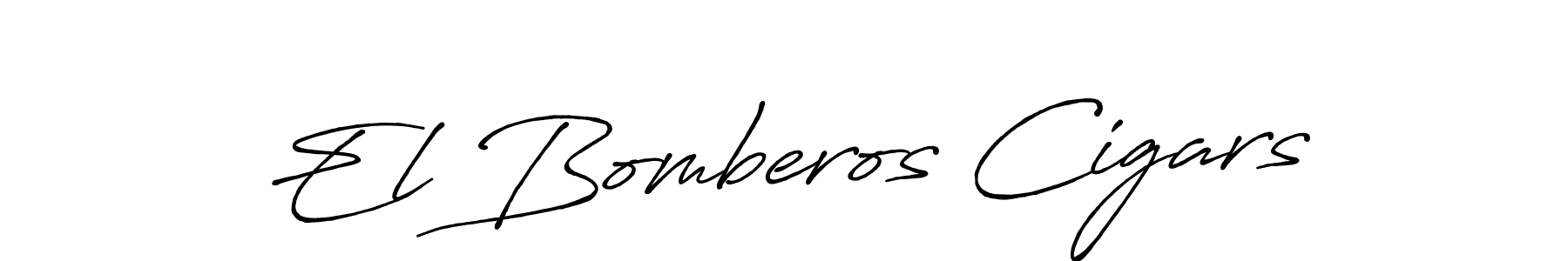 Antro_Vectra_Bolder is a professional signature style that is perfect for those who want to add a touch of class to their signature. It is also a great choice for those who want to make their signature more unique. Get El Bomberos Cigars name to fancy signature for free. El Bomberos Cigars signature style 7 images and pictures png