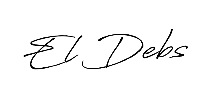 How to make El Debs signature? Antro_Vectra_Bolder is a professional autograph style. Create handwritten signature for El Debs name. El Debs signature style 7 images and pictures png