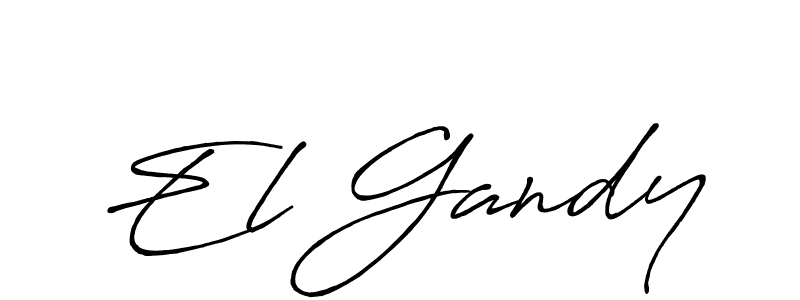 Use a signature maker to create a handwritten signature online. With this signature software, you can design (Antro_Vectra_Bolder) your own signature for name El Gandy. El Gandy signature style 7 images and pictures png