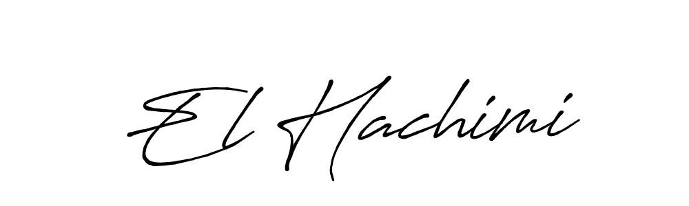 Design your own signature with our free online signature maker. With this signature software, you can create a handwritten (Antro_Vectra_Bolder) signature for name El Hachimi. El Hachimi signature style 7 images and pictures png