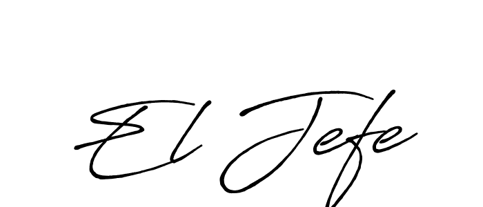 You should practise on your own different ways (Antro_Vectra_Bolder) to write your name (El Jefe) in signature. don't let someone else do it for you. El Jefe signature style 7 images and pictures png