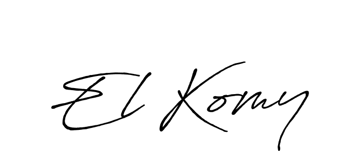 El Komy stylish signature style. Best Handwritten Sign (Antro_Vectra_Bolder) for my name. Handwritten Signature Collection Ideas for my name El Komy. El Komy signature style 7 images and pictures png