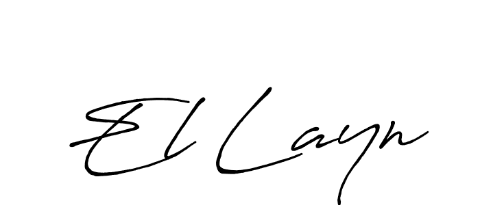 How to make El Layn name signature. Use Antro_Vectra_Bolder style for creating short signs online. This is the latest handwritten sign. El Layn signature style 7 images and pictures png