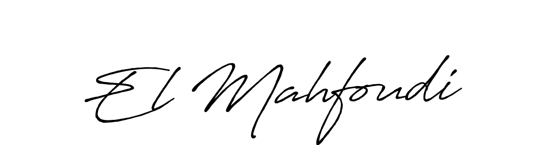 Also we have El Mahfoudi name is the best signature style. Create professional handwritten signature collection using Antro_Vectra_Bolder autograph style. El Mahfoudi signature style 7 images and pictures png