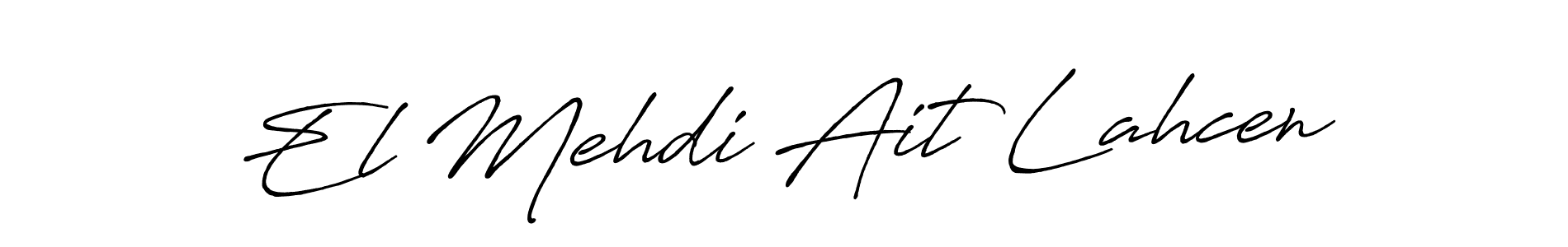 Also You can easily find your signature by using the search form. We will create El Mehdi Ait Lahcen name handwritten signature images for you free of cost using Antro_Vectra_Bolder sign style. El Mehdi Ait Lahcen signature style 7 images and pictures png