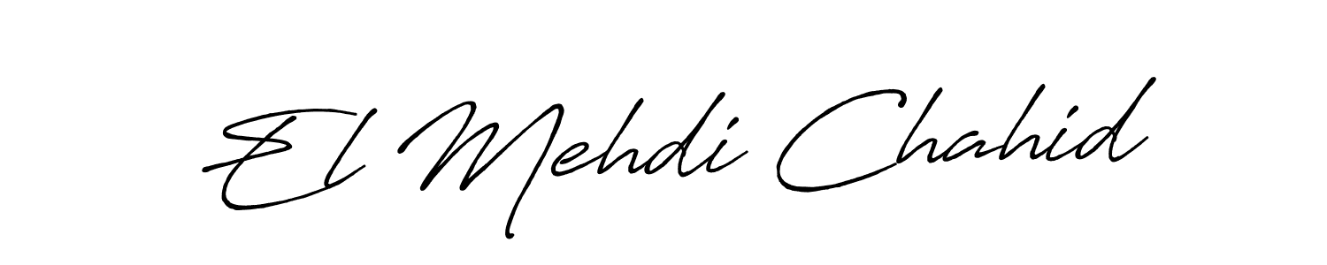 It looks lik you need a new signature style for name El Mehdi Chahid. Design unique handwritten (Antro_Vectra_Bolder) signature with our free signature maker in just a few clicks. El Mehdi Chahid signature style 7 images and pictures png