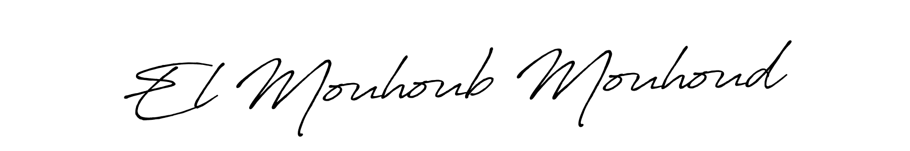 Also You can easily find your signature by using the search form. We will create El Mouhoub Mouhoud name handwritten signature images for you free of cost using Antro_Vectra_Bolder sign style. El Mouhoub Mouhoud signature style 7 images and pictures png